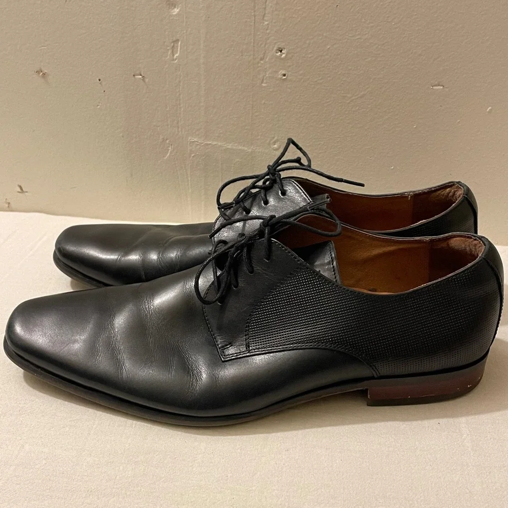 Florsheim Mens‎ Size 10.5D Black Leather Lace Up Dress Shoes